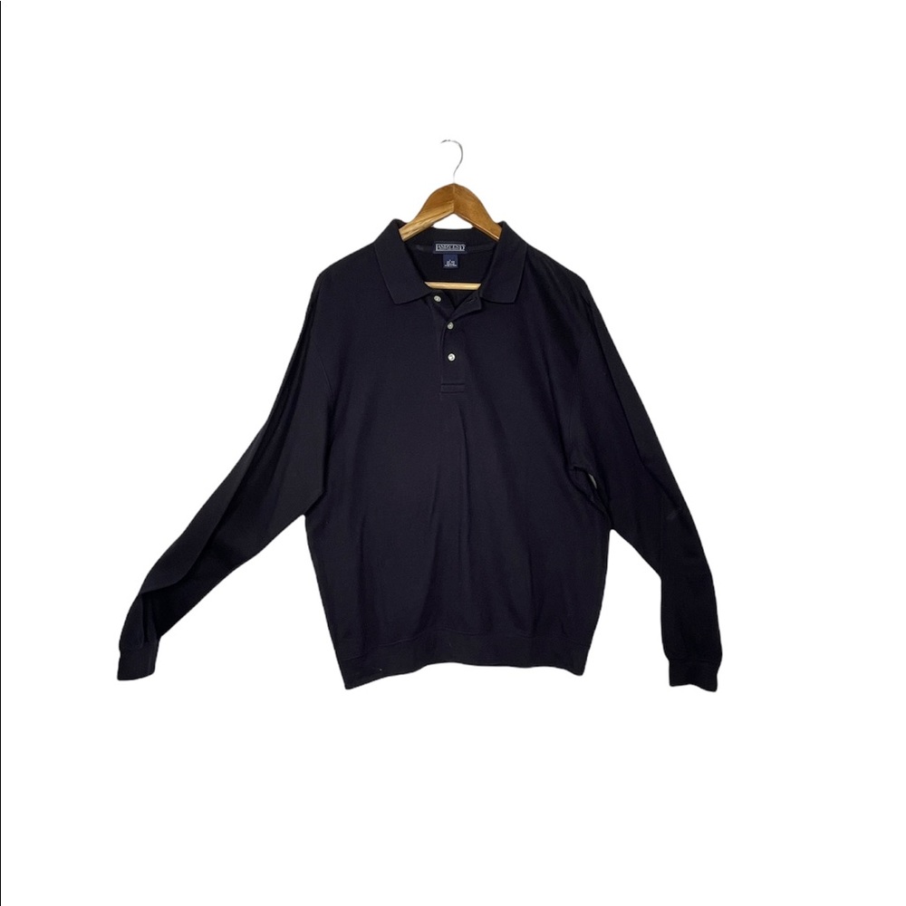 Lands End mens long sleeve cotton  button pullover New without tags.